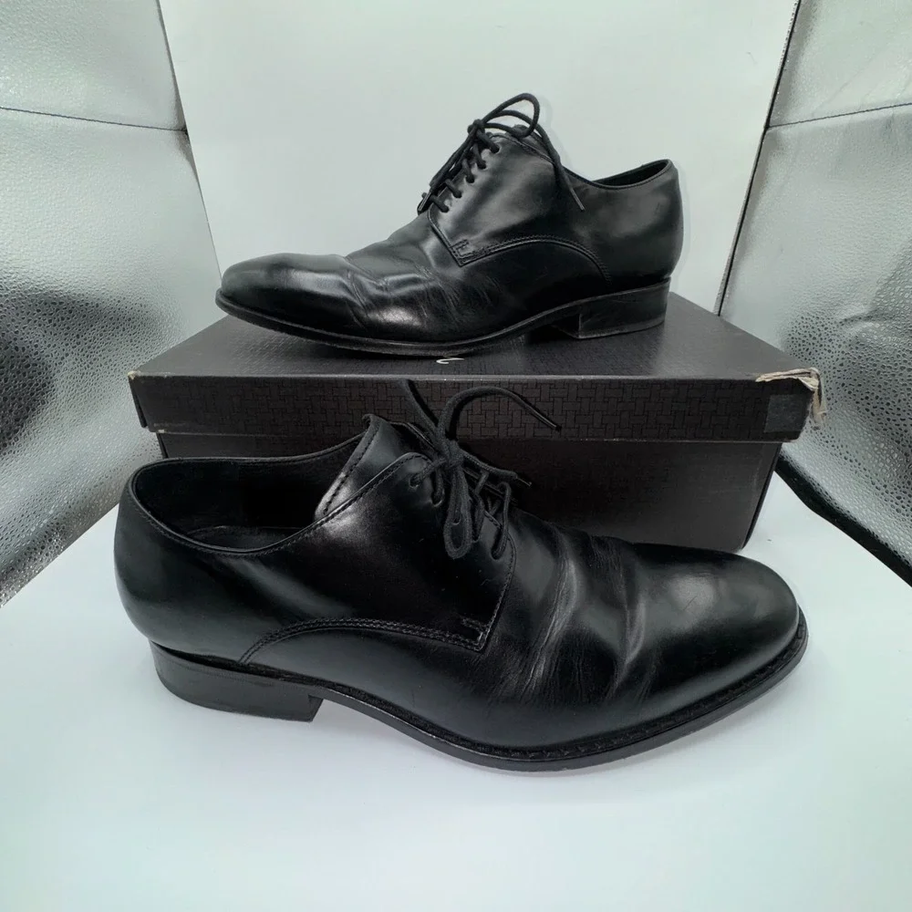 Cole Haan Air Colton Plain Oxford Men 10.5 M Black‎ Leather Dress Shoe C08894